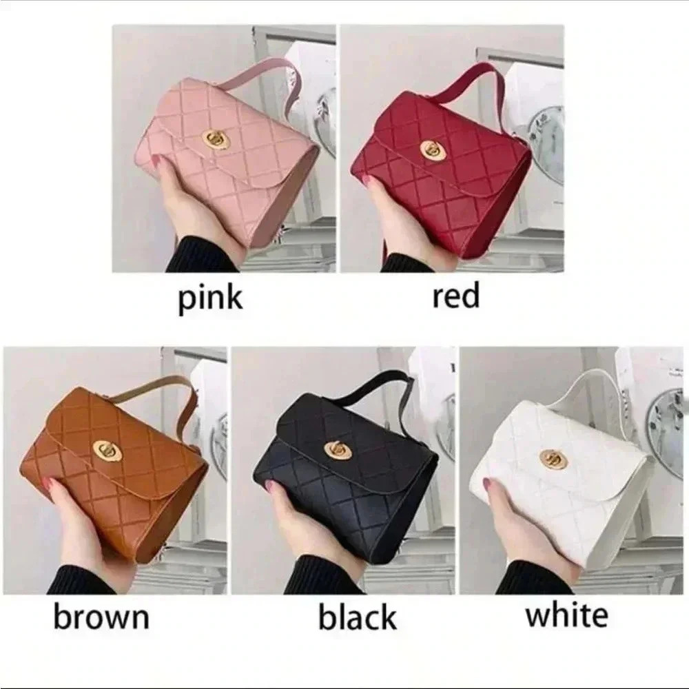 ⚠️Clearance Small Messenger Crossbody Bag White / Pink / Black / Brown / Red - Picture 2 of 11